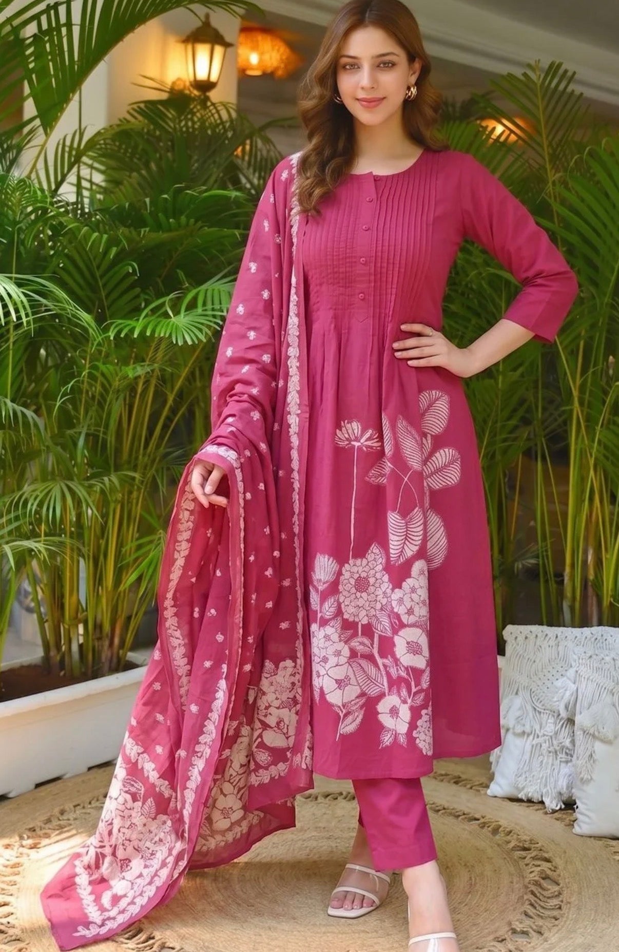 Flower Printed cotton kurti